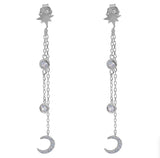 Sterling Star & Crescent Moon Earrings